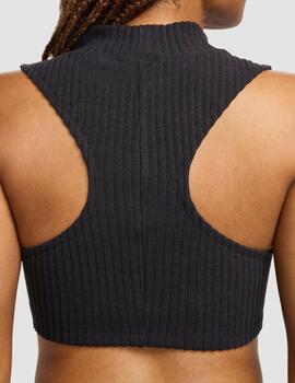 Camiseta Nike de tirantes con cuello Negro Mujer