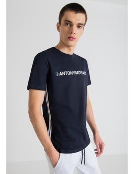 Camiseta Antony Morato marino con logo para hombre