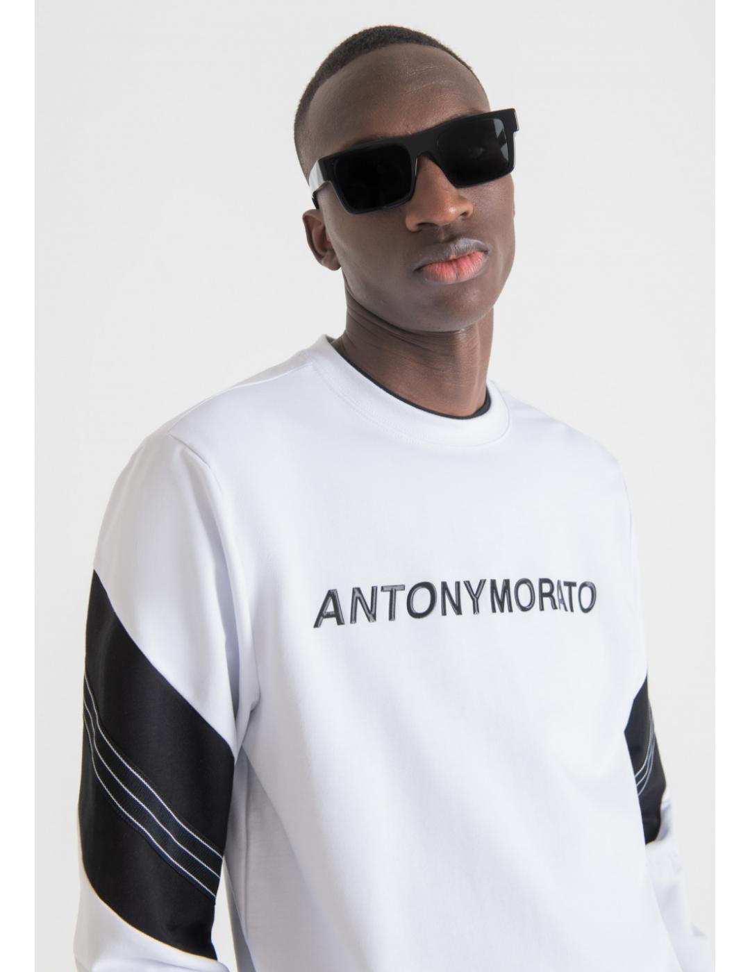 Sudadera Antony Morato blanca con contraste para ho