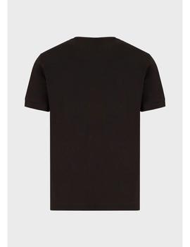 Camiseta EA7 logo fluor negra para hombre