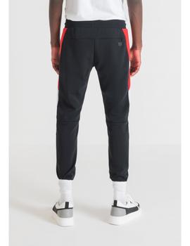 Jogger Antony Morato negro con linea roja para hombre