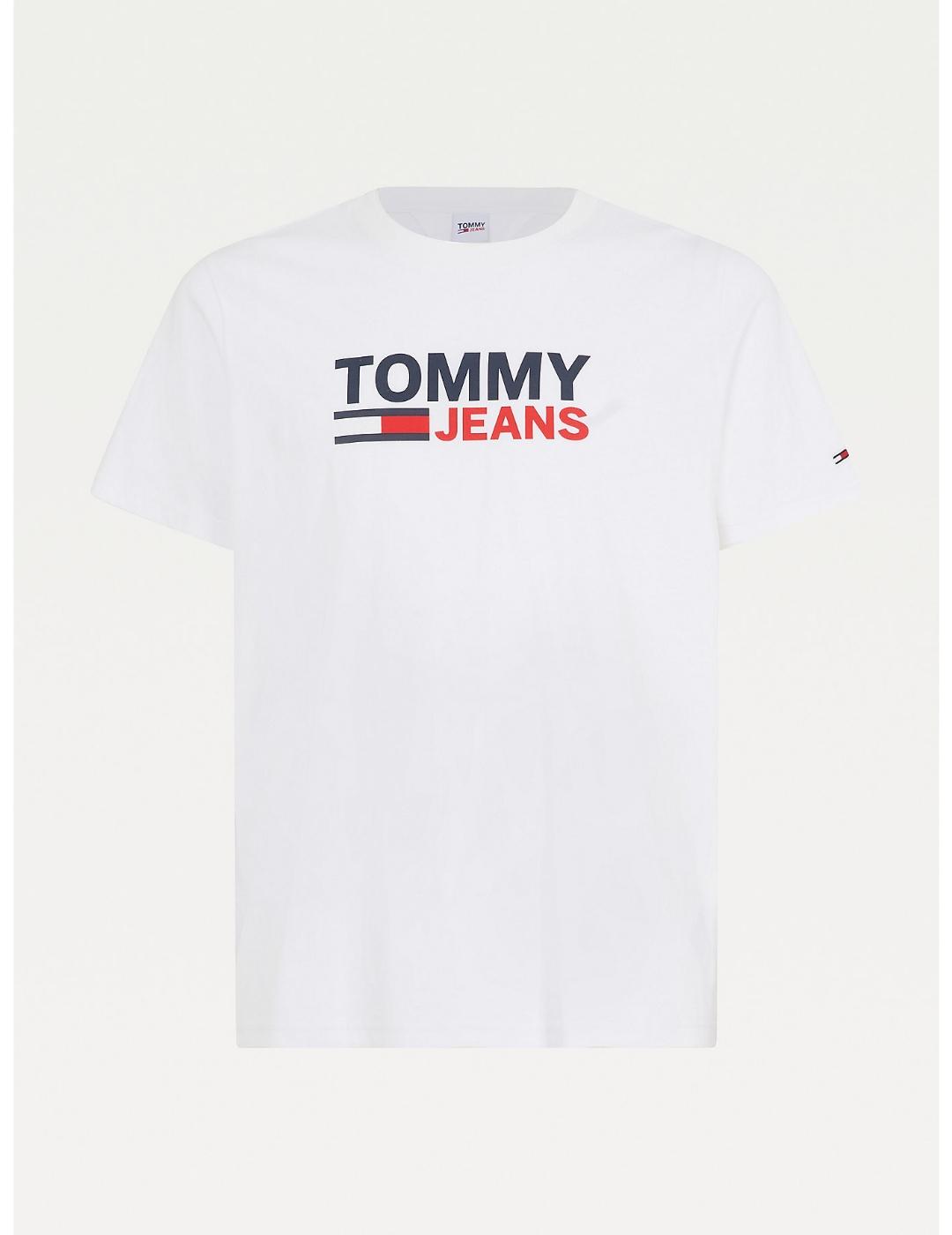 notificación sombrero Proceso de fabricación de carreteras Camiseta Tommy Jeans corp blanca para hombre