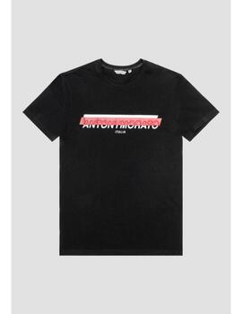 Camiseta Antony Morato franja negra para hombre