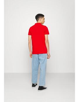Polo Tommy Jeans basico rojo para hombre