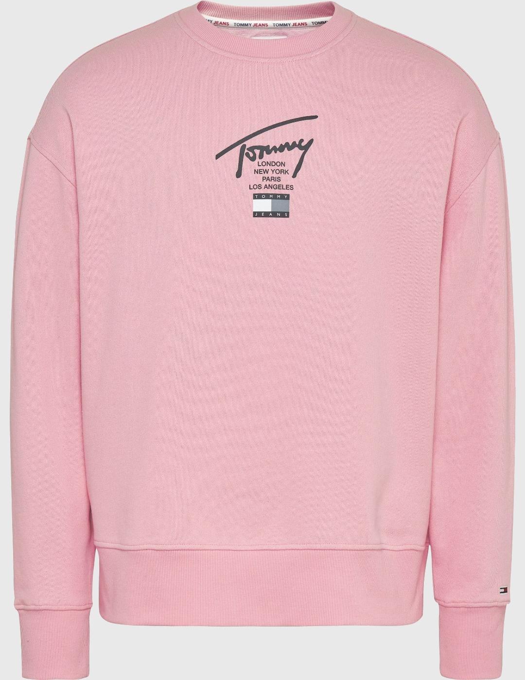 Sudadera Jeans modern rosa para hombre