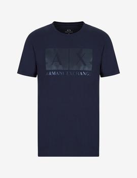 Camiseta Armani Exchange azul marino para hombre