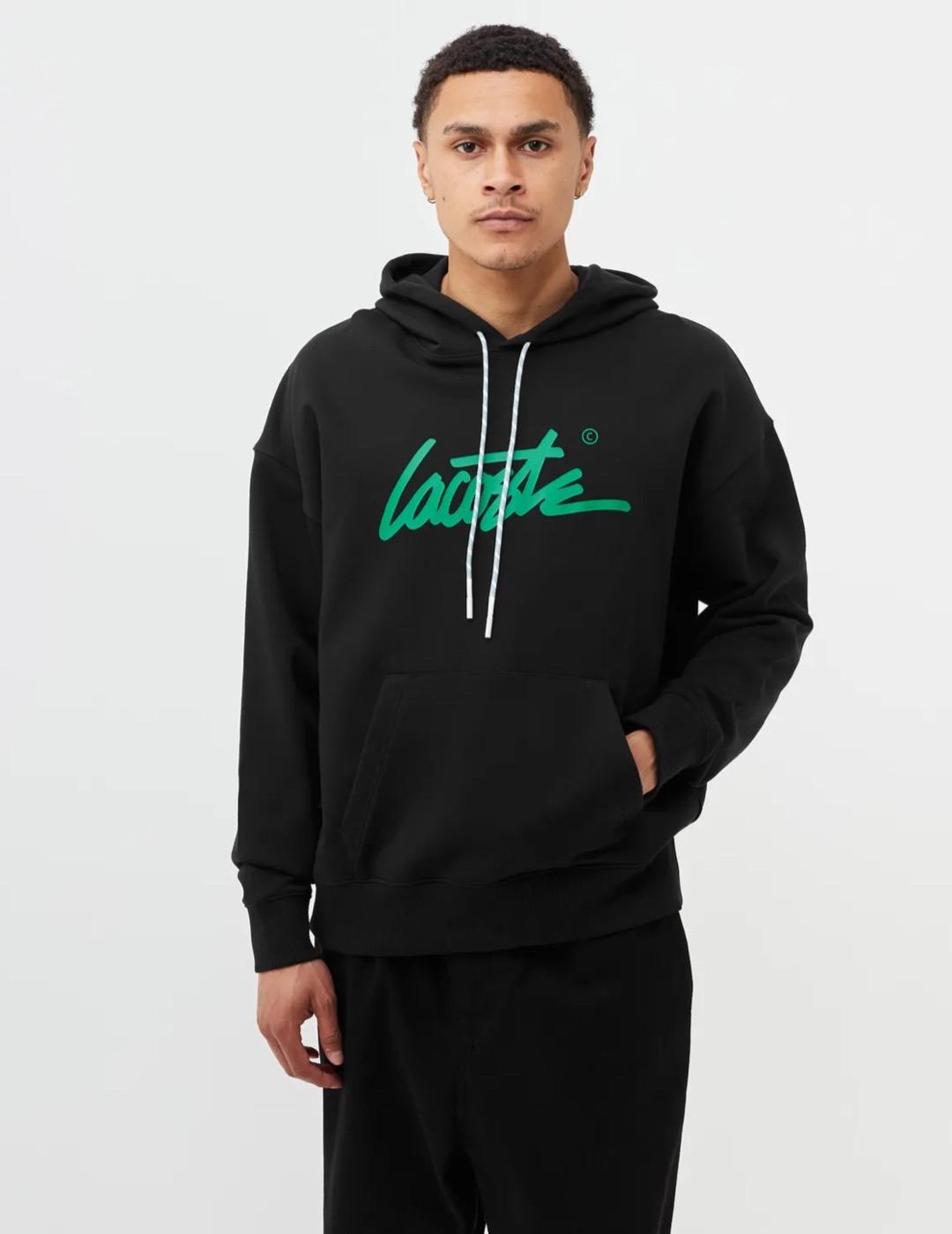 Sudadera lacoste hombre negra cheap