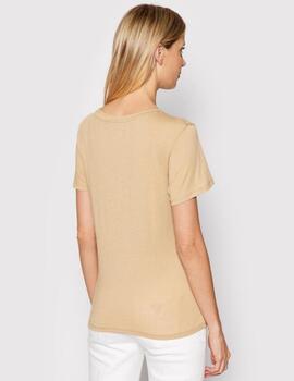 Camiseta Guess Amour beige para mujer
