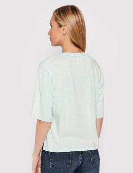 Camiseta Guess estampada turquesa para mujer