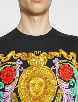 Camiseta Versace Jeans sol barroco negra para hombre
