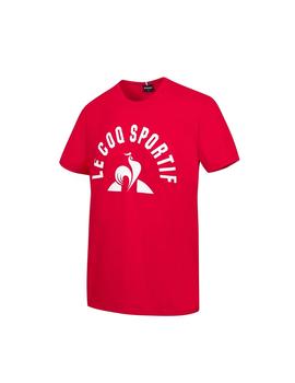 Camiseta unisex Le Coq Sportif Roja/Blanca