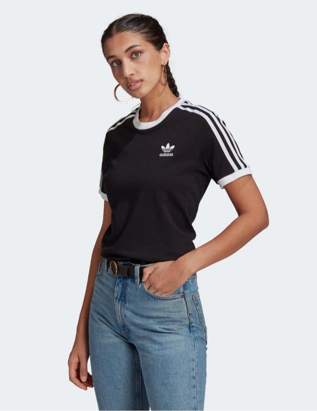 Telégrafo Regeneración lección Camiseta Adidas Originals rayas negra