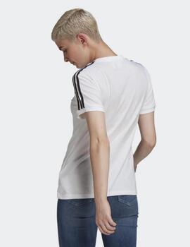 Camiseta Adidas r 3 bandas para Mujer Blanca