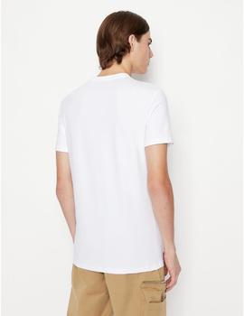 Camiseta Armani Exchange estampado blanca para hombre