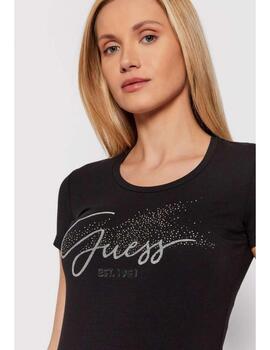 Camiseta Guess Chloe negra para mujer