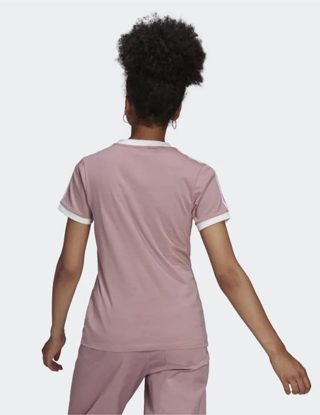 Camiseta Adidas  Tee Shirt 3 Stripes Rosa