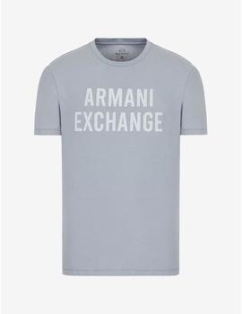 Camiseta Armani Exchange gris con logo para hombre