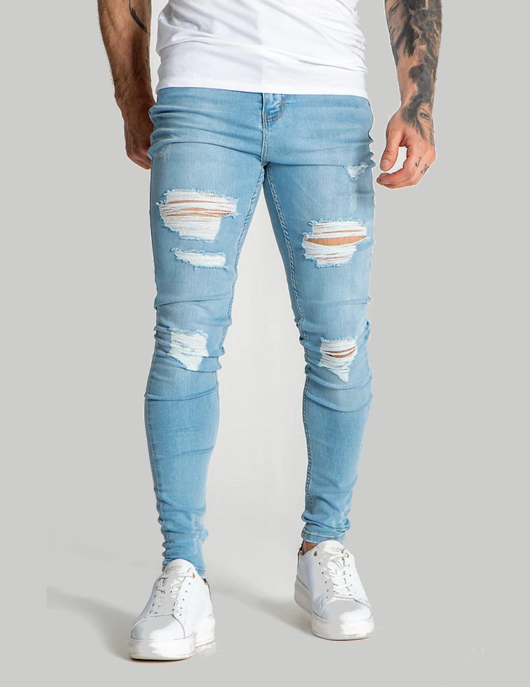 Jeans Kavanagh azul claro roto para hombre