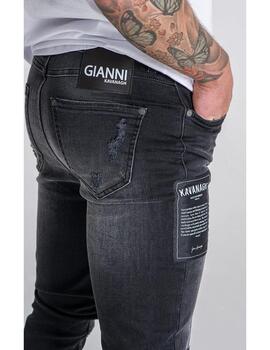 Jeans Gianni Kavanagh barcode negro para hombre