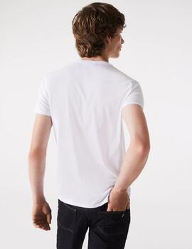 Camiseta Lacoste basica blanca para hombre