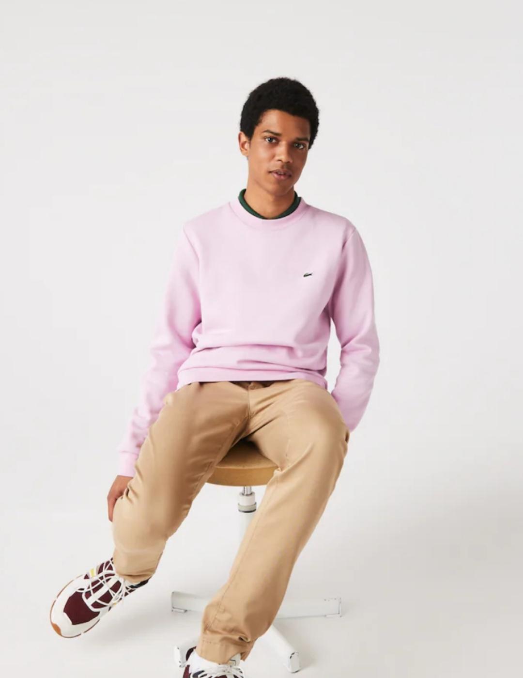 Sudadera Lacoste Rosa Hombre