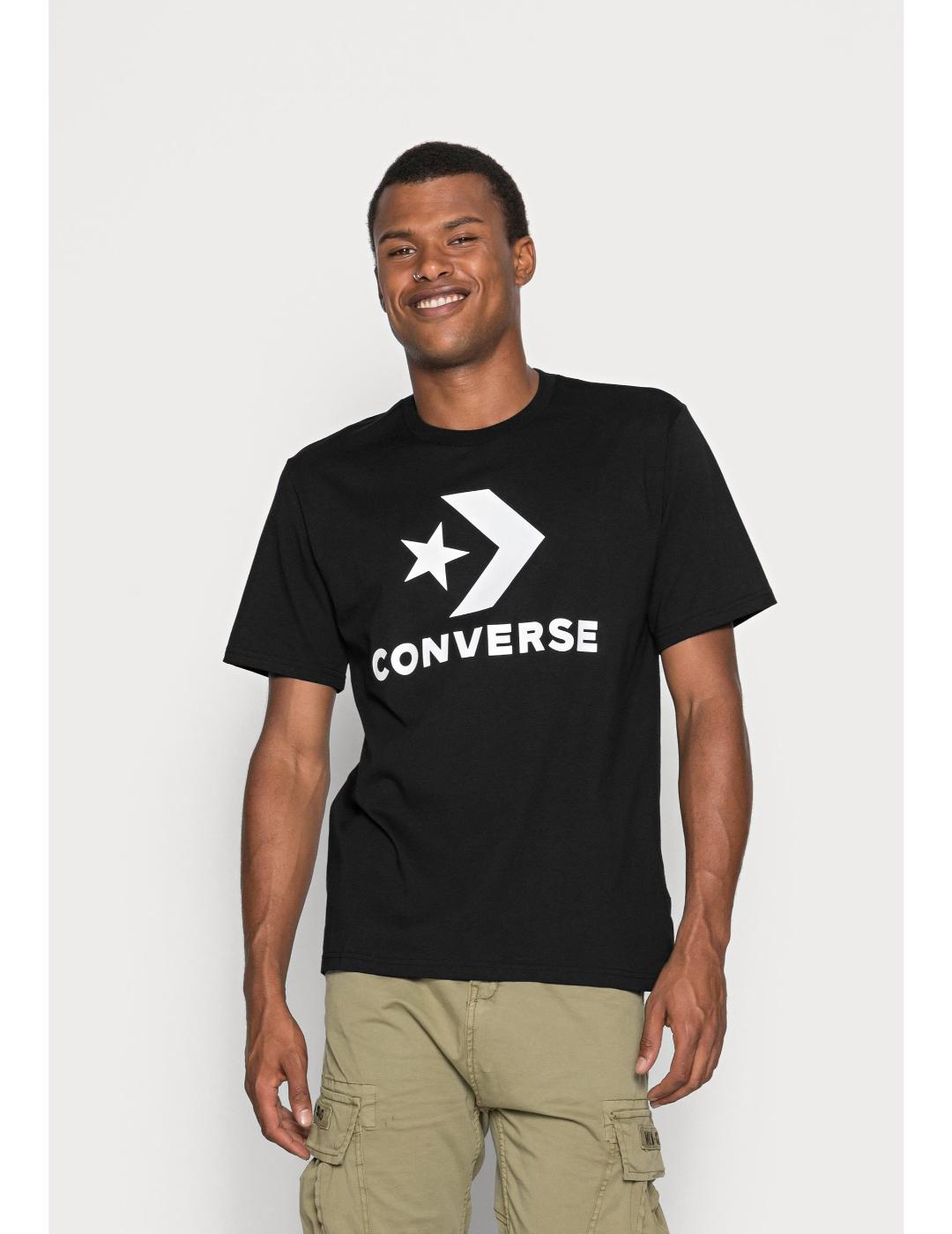 Puñado El camarero Anémona de mar Camiseta Converse All Star negra para hombre