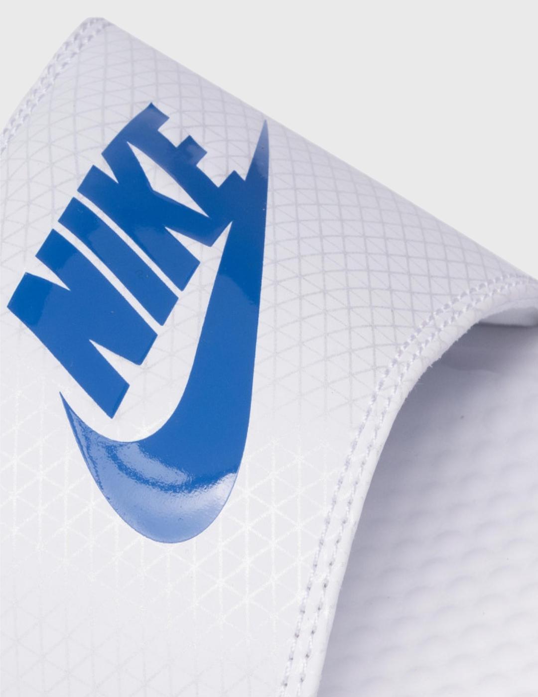 Chanclas Nike Benassi para Hombre Blanco y Azul