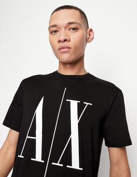 Camiseta Armani Exchange basica negra para hombre