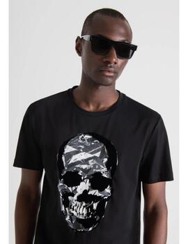 Camiseta Antony Morato calavera negra para hombre