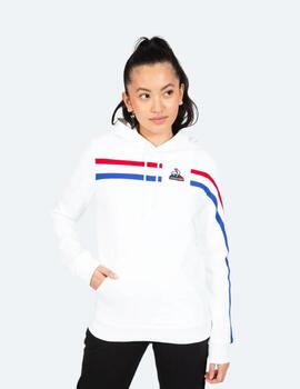 Sudadera Le Coq Sportif blanca tricolor