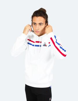 Sudadera Le Coq Sportif blanca tricolor